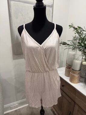 MeUndies UltraModal V-Neck Romper in Heather Oat